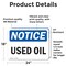 Signmission Used Oil, 24 in W x Rectangle, Vinyl Decal OS-2PACK-NS-D-1824-L-16793 - alternate 3